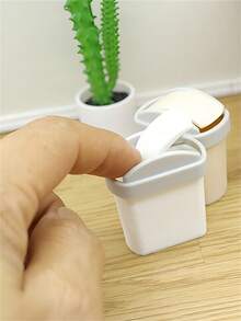 1 件/2 件 1:12 娃娃屋微型家具模型玩具、翻盖垃圾桶、逼真垃圾桶模型、厨房食物玩具场景模型装饰、微型逼真迷你垃圾桶、场景模型摄影道具、微型食物玩具逼真迷你翻盖垃圾桶、娃娃屋玩具套装微型逼真配件、娃娃屋配件微型景观装饰道具/白色 - 彩色 - 查看 3