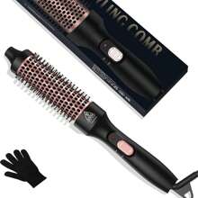 Escova térmica Blowout, escova redonda aquecida de 1,5 polegada, escova de ondulação aquecida para cachos e volume, íon negativo, duas configurações, ouro rosa, presentes para homens e mulheres, ideias para presentes, presentes exclusivos, os melhores presentes legais, presentes para ela, conjuntos de presentes