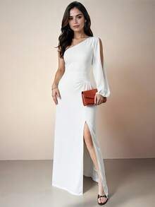 Women Long Dresses - White - View 1