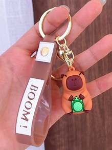 Llavero de Capibara, Llavero de muñeco de peluche lindo de Capibara, Llavero de pareja, Accesorio de bolso, Accesorios de Halloween, Día del maestro