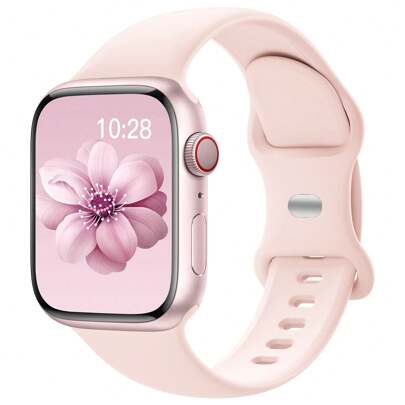 Sport Bands Compatible With Apple Watch Band 38mm 40mm 41mm 42mm 44mm 45mm 49mm 46mm,Silicone Waterproof Strap Compatible With Apple Watch Series 10 9 Ultra 8 7 6 5 4 3 2 1 SE Women Men