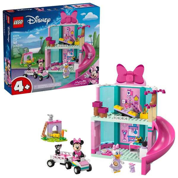 LEGO Jucărie Disney s Pet Hotel pentru copii mici - Set de construcție Mouse pentru fete și băieți, vârste 4+ - Jucărie preșcolară de învățare și educație Clubhouse Mickey Mouse - Idee de cadou Disney pentru zile de naștere - 43274