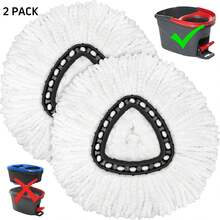 Repuestos para mopa giratoria O-Cedar, repuestos de microfibra para mopa giratoria, fácil limpieza, 1 unidad - Blanco - Ver 1