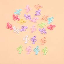 20/50/100pcs Cute Music Note Charms, Resin Mixed Color Pendants For DIY Crafts, Nail Art, Keychains, Phone Cases, Jewelry Making, Handmade Phone Case Decor, Odorless Pendants For Necklaces And Bracelets - Multicolor - View 2