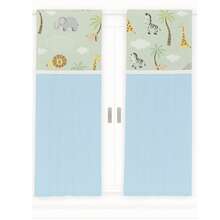 Printed Curtain For Baby's Room, Boy's Girl's Room - safari xanh - Xem 2