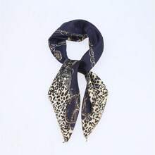Small Satin Women's Scarf - Royal Blue - View 1