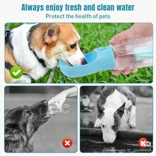 Botella de agua para perros con contenedor de comida y soporte para bolsas de residuos, tazón de agua de viaje, dispensador portátil para mascotas, accesorios para perros, artículos esenciales y necesidades para cachorros, Yorkshire Terrier, Chihuahua, para caminar y hacer senderismo