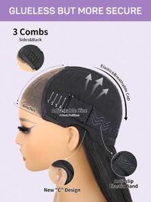 OQ 戴上即走无胶假发，深波浪 180% 8-14 英寸鲍勃假发，16-30 英寸长假发，预剪预拔，6x4 高清蕾丝封口假发，神秘盒子，自然色，丝滑自然发际线，高品质时尚假发礼品，女士发饰 - SNatural - 查看 5