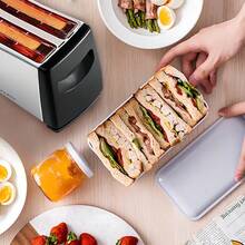 Retro Aesthetic Silver Black Color Blocked Stainless Steel Toaster Oven Combination - Baking, Baking And Baking Bread, Home Breakfast Capacity Below 500mL, 6-7 Timed Gear Settings, Detachable Breadcrumb Tray, Kitchen Countertop Decoration Suitable For Small Spaces - US A Type Plug(110-127V) - View 7