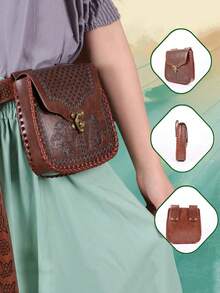 Medieval Retro Waist Bag Viking Style Hanging Belt Coin Purse Knight Fanny Pack Portable Men Women Money Pouch Costume Props Halloween