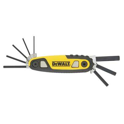 Metric Folding / Locking Hex Key Set, 8 Piece (Multi Colour) - (TK7699)