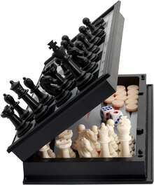 10" Magnetic Travel Chess Set - 3 In 1 With Folding Case - 13" - View 10
