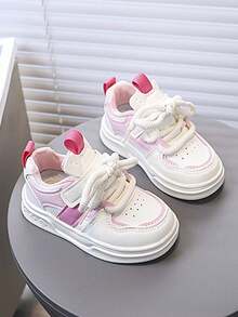 1 双幼儿男孩/女孩时尚休闲运动鞋，适合秋季穿着 - 粉色 - 查看 4