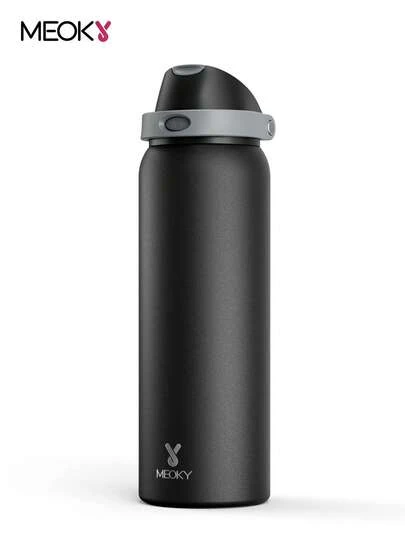 Meoky 40oz Vacuum Insulated Water Bottle With 2-In-1 Straw And Spout Lid, Insulated Cup, Keep Cold 24H, Leak-Proof, Fits In Car Cup Holder, Stainless Steel Tumbler For Sports, Travel, And School
