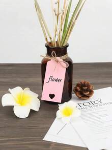 100个粉色标记标签，牛皮纸礼品标签，镂空心形婚礼回礼标签，带麻绳，适用于情人节、节日、珠宝、价格标签等。粉色节日吊牌，可作姓名标签、珠宝吊牌、价格标签等，是圣诞节的完美礼物标签。空白标签可用于给礼品、珠宝、服装定价，也可作商品价格标签、服装标签、生日礼物包装、派对礼物标签等。情人节适用。 - 粉色 - 查看 4