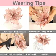 Ibeauti Fascinator Hats With Screentouch Lace Gloves Set Women Tea Party Cocktail Wedding Derby Headwear Short Gloves - 04 Hot Pink 01 - 查看 6