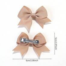 24 piezas Pasadores de pelo con lazo de unicolor para mujer, pasadores de pelo con mariposa elegantes forrados completamente, pasadores de pelo con mini mariposa, accesorios para el cabello de otoño/invierno para mujer, pinzas para el cabello, ganchos para el cabello, deslizadores para el cabello, barretas para el cabello, moda de otoño