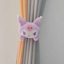 Sanrio 2 piezas Hebilla de cortina Sanrio Hello Kitty Clip de cortina creativo y lindo de dibujos animados Banda elástica para cortina de habitación Decoración del hogar (El pequeño orificio en la parte posterior no afecta el uso normal)