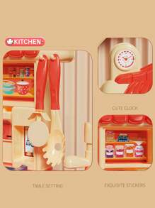 儿童厨房炉灶玩具套装 - 女孩扮演切菜烹饪厨具配件，男孩模拟烹饪套装，礼物