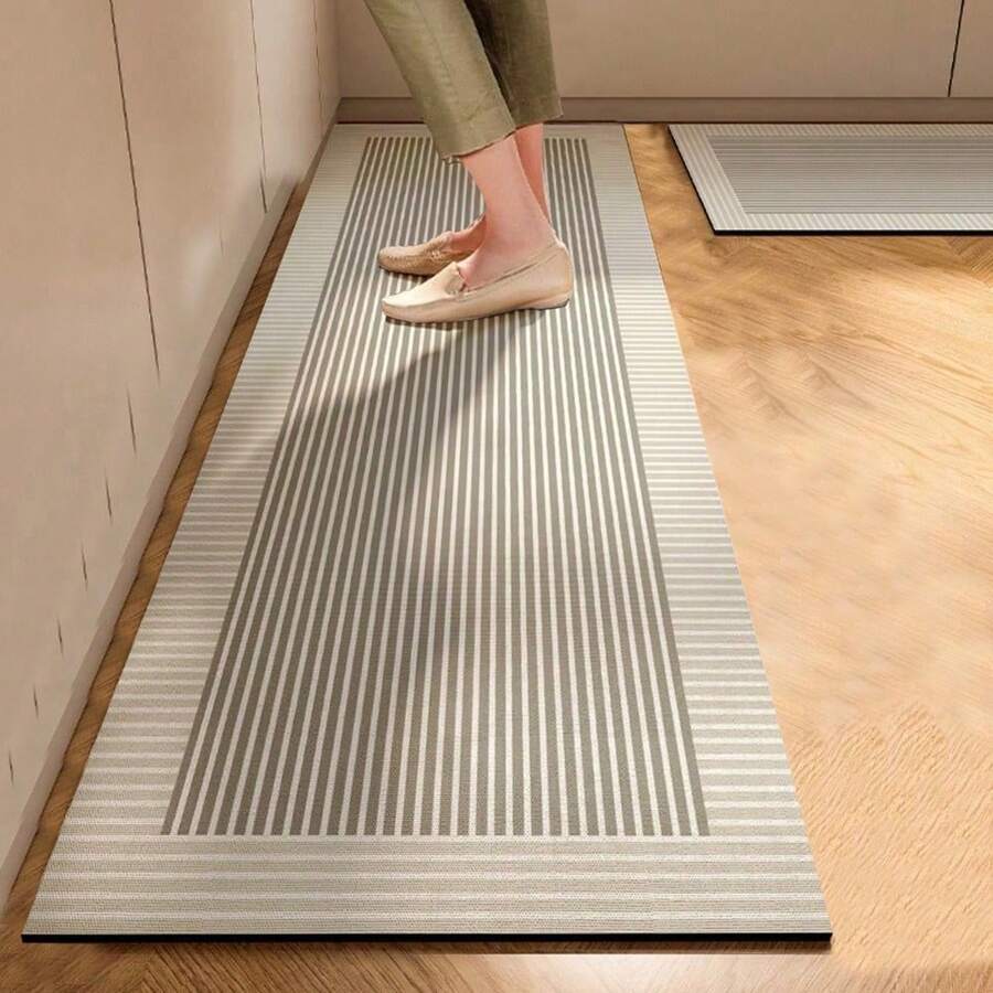 One Piece Of Kitchen Floor Mat, Made Of Diatomaceous Earth, Water & Oil Absorbent, Anti-Slip, Anti-Dirty, Quick Drying For Household Use ,Room Decor - White - View 1