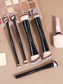 MAANGE 2/5/7/12pcs Professional Makeup Brush Set, Including Blush Brush, Foundation Brush, Powder Brush, Eye Shadow Brush, Highlighter Brush, Contour Brush, Halo Brush, Concealer Brush, Nose Shaping Brush, Suitable For Daily Makeup, Portable Travel Makeup Brush Set, Gift For Women/Girls, Makeup Brush Set, Makeup Brush Set, Makeup Brush Set, Complete Makeup Brushes, Makeup Brush Set, Complete Makeup Tools, Makeup Brush Set, Makeup Brush Set, Makeup Gift Set - Black - View 11