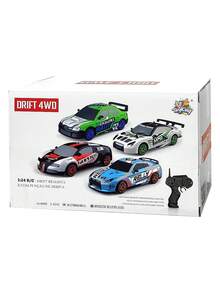 GTR Blue Racing Car With Rechargeable 4x4 Drift Control And 4 Extra Wheels - 藍色 - 查看 9