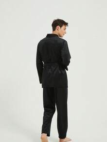 طقم ملابس رجالي كاجوال من الفليس الألماني للشتاء، تتكون من ملابس علوية وبنطلون