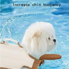 宠物救生衣背心、适合泰迪熊和贵宾犬等中小型犬的游泳衣、夏季浮力游泳衣、狗狗游泳浮力背心、带多功能牵引绳的猫咪背包