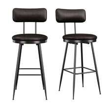 Rosahqnda Lot de 2 tabourets de bar, chaises de cuisine, assise rembourrée, revêtement , style classique et moderne du milieu du siècle, hauteur 65 cm, pour cuisine, salle à manger, bar, noir - Noir-2 pièces - Voir 13
