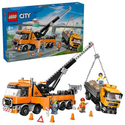 LEGO City Heavy-Duty Bärgningsbil Med Kran Byggleksak - Tipp- & Bärgningsbilsleksaker För Pojkar & Flickor, Åldrar 8+ - Låtsaslek För Barn - Presentidé För Födelsedagar & Högtider - 60467