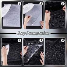 6 Sheets Iron On Crystal Transfers Applique Hot Melt Patches AB Color Glitter Hotfix Rhinestone 2mm & 4mm Flat Round Rhinestone Transfers Patches For Clothing DIY Craft Decor Clothing Rhinestone Patterns: Sparkling And Eye-Catching, Knitwear Rhinestones Adhere Firmly To Fabric Without Falling Off, Dance Costume Collar Rhinestones For Exquisite Embellishment