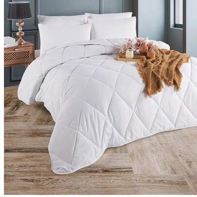 Comforter – 155x215 Cm & 195x215 Cm Thick Silicone Filling, Cotton Fabric, Breathable & All-Season Use