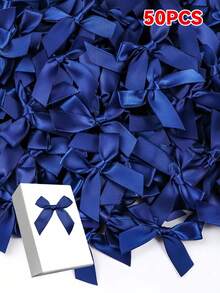 50pcs/Pack Silk Satin Ribbon Bows, For Gift Wrapping Decoration, Making Hair Clips & Headbands, Gift Packaging, Gift Baskets, Birthday Packages, Holiday Decor, Office Decor, Wreaths, Weddings, Bridal Showers, Parties - Multicolor - View 22