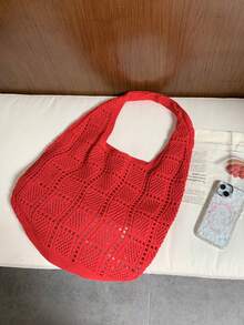 网眼轻便折叠斜挎包、大容量手提托特包、休闲百搭镂空学生包、户外度假购物袋，采用纱线编织而成，拥有米色、黄色等柔和色调。采用开放式设计，散发出慵懒奢华的气息。