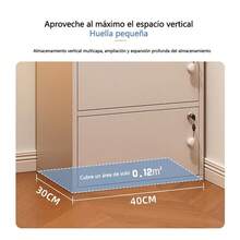 Armario Closet De Almacenamiento Con Cerradura Multiusos - Blanco - Ver 7