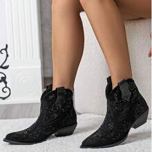 Fashionable Women's Boots - Black - View 1