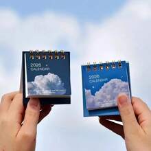 2026 Hot Style Mini English Desk Calendar - With The Theme Of Natural Scenery, It Brings Tranquility And Pleasure To Your Soul. It Is Rich In Colors And Meets Your Various Needs.Portable Spiral-Bound Weekly Planner With Handmade English Text, Minimalist Design For Office & Home Decor, Compact Desktop Display For Planning & Organization, Everyday View, Durable Binding