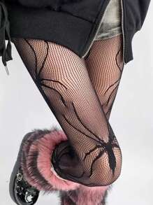 Y2K 个性朋克风做旧深色紧身裤，适合体重低于 50 公斤的人士穿着，可作连衣裙或圣诞礼物。 - 蕾絲款 - 查看 19