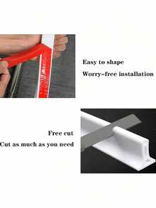 1/2 metros Perfil de ducha de silicona de 2m, cubierta para encimera de cocina, borde de bandeja de ducha, impermeabilización de ducha, impermeabilización de baño, junta de goma para mampara de ducha, tira decorativa para encimera de cocina