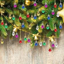 10/50 sztuk kolorowych bombek choinkowych, miniaturowe kolorowe bombki, trwałe plastikowe ozdoby wiszące na choinkę, kominek, wieniec, schody, prezenty, świąteczne przyjęcia i wystrój domu