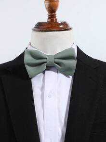 1pc Men's Fashion Simple Solid Color Bow Tie, Versatile For School, Stage, Hosting, Pairing With Dress Shirts - A - View 8
