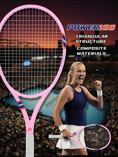 SALYWEE POWER100 Aluminium Carbon Fibre Tennis Racket | 50-60lbs 102sq | Already Threaded 295±10g | Grips For Flexible Types Racket | Durable Carbon Composite | Professional Training Rackets | Christmas New Year Valentine's Day Gifts