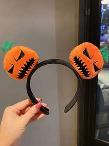 1 件万圣节南瓜怪物头带，可爱有趣的派对卡通发饰 - 彩色 - 查看 7