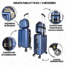 Set De Maletas De Mano Más Dos Neceseres - Azul - Ver 9