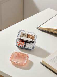 Portable Weekly Pill Box Large Size Waterproof Airtight Medicine Storage Case For Daily Morning, Noon And Night, Compact