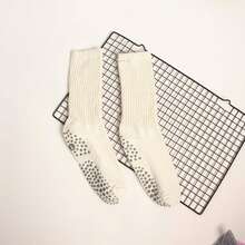 2 双普拉提中筒袜，女士吸湿排汗防滑多功能运动健身袜，防滑舞蹈袜 - 彩色 - 查看 16