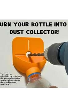 1/2 piezas Colector de polvo de perforación de plástico, convierta su botella en un colector de polvo, fácil de instalar y limpiar, accesorios duraderos de recolección de polvo DIY para herramientas manuales, decoración de muebles