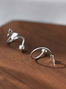 1 PIEZA Piercing de ombligo versátil de mariposa S925, simple y exclusivo con cierre de rosca, un piercing de ombligo pequeño, dulce y de moda, versátil para damas - Clavo de ombligo único - Ver 4