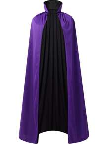 GRAJTCIN Costume Halloween Cape Adult, Two Sides Reversible High Collar Magician Hooded