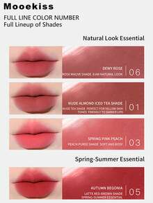 Mooekiss Velvet Matte Lip Gloss, Moisturizing Non-Drying (03) - 03 Spring Pink Peach - View 7